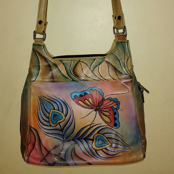 Anuschka Hand-Painted Multicolor Tote Bag - Picture 2 of 7